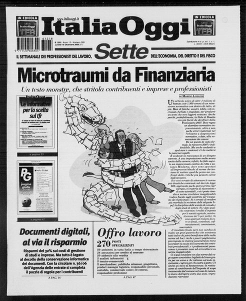 Italia oggi : quotidiano di economia finanza e politica